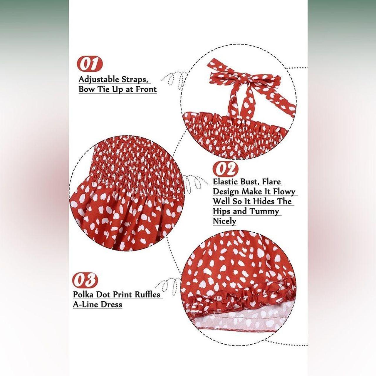 Source Unknown Women's Mini Dress - Red/White - M… - image 5