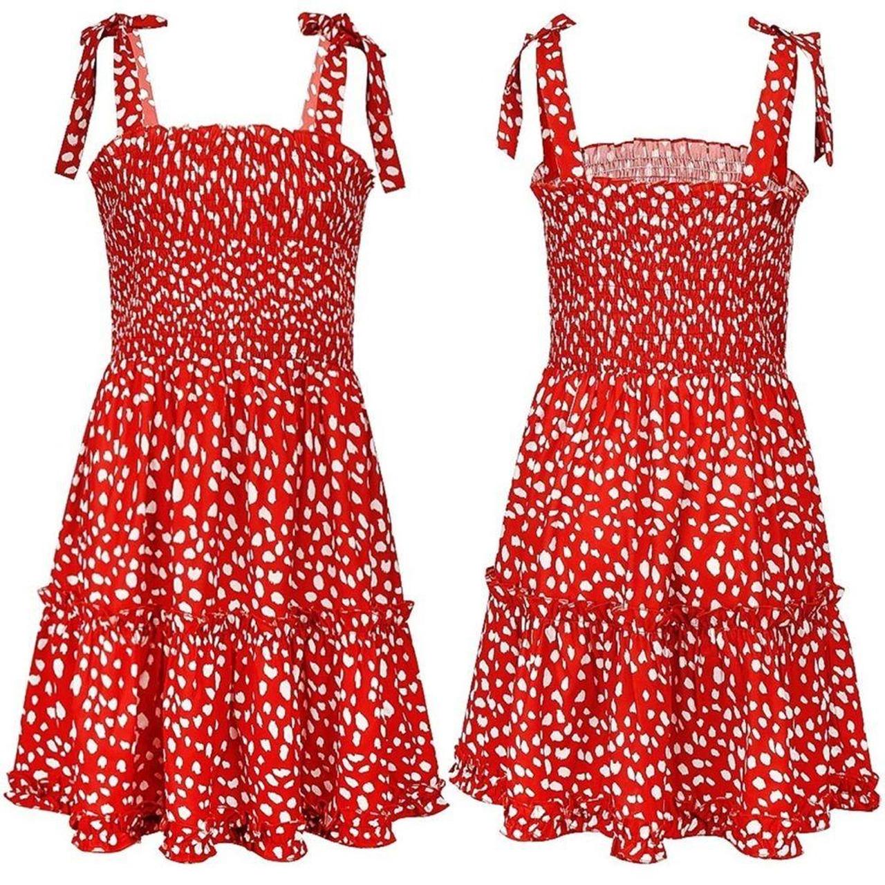 Source Unknown Women's Mini Dress - Red/White - M… - image 4