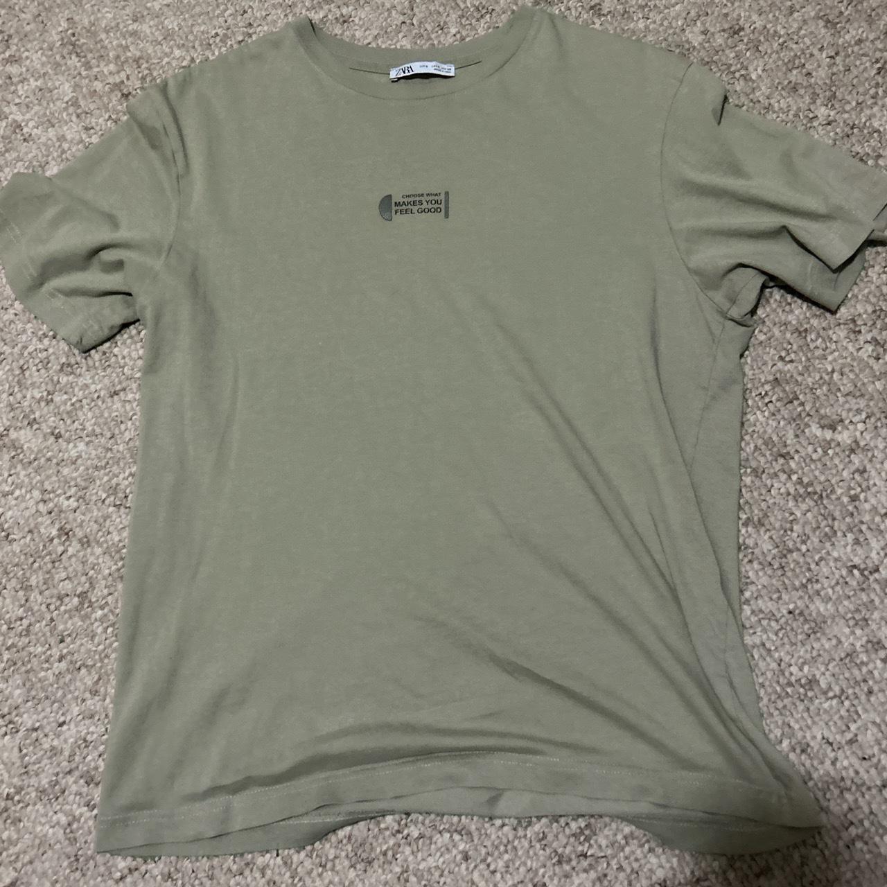 light army green zara tshirt choose what makes you