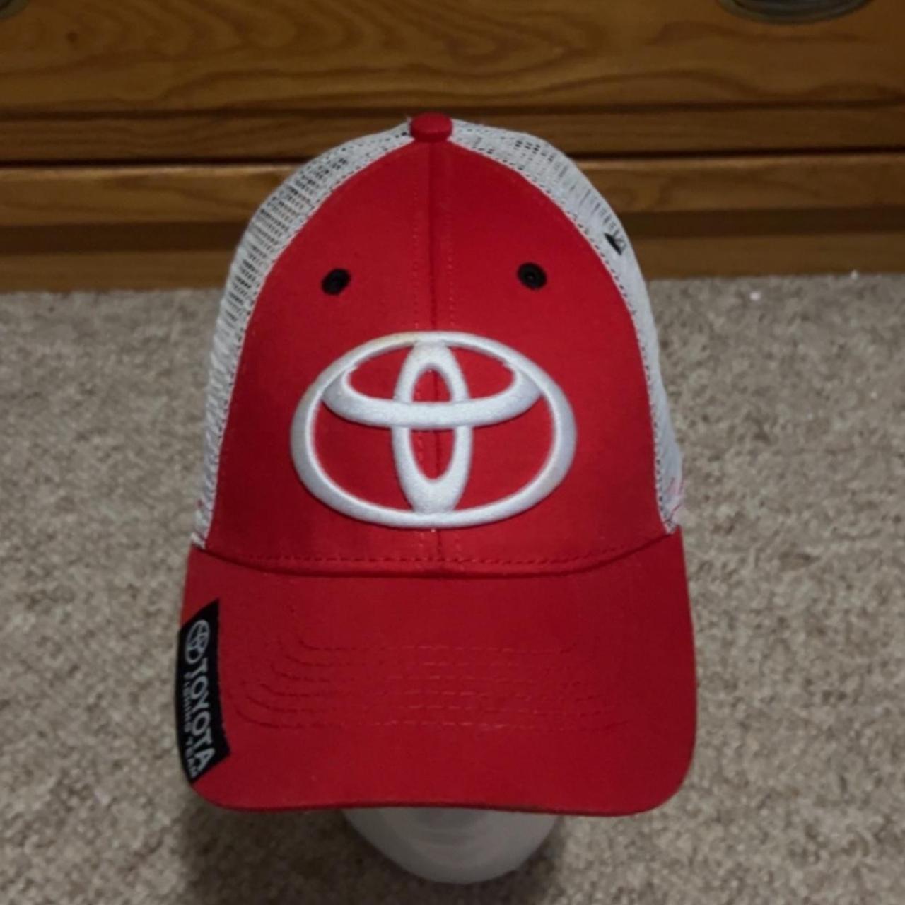 red toyota fishing team trucker hat, adjustable size