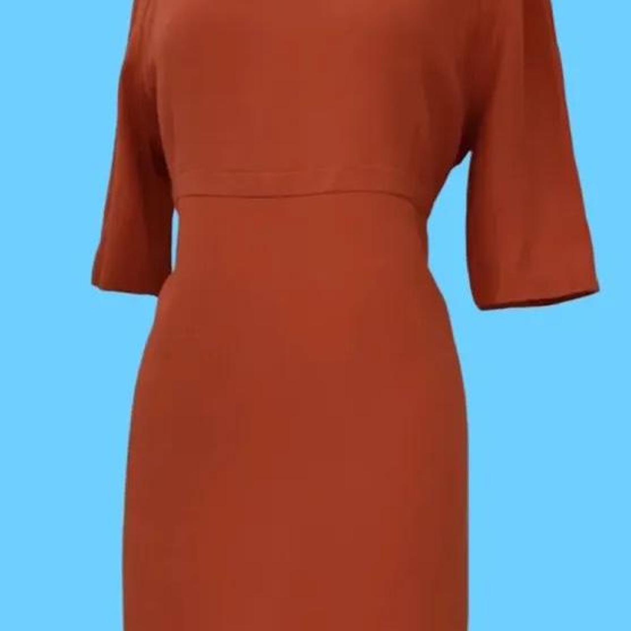 HOBBS LONDON Orange Dress With Short Sleeves Fully... Depop