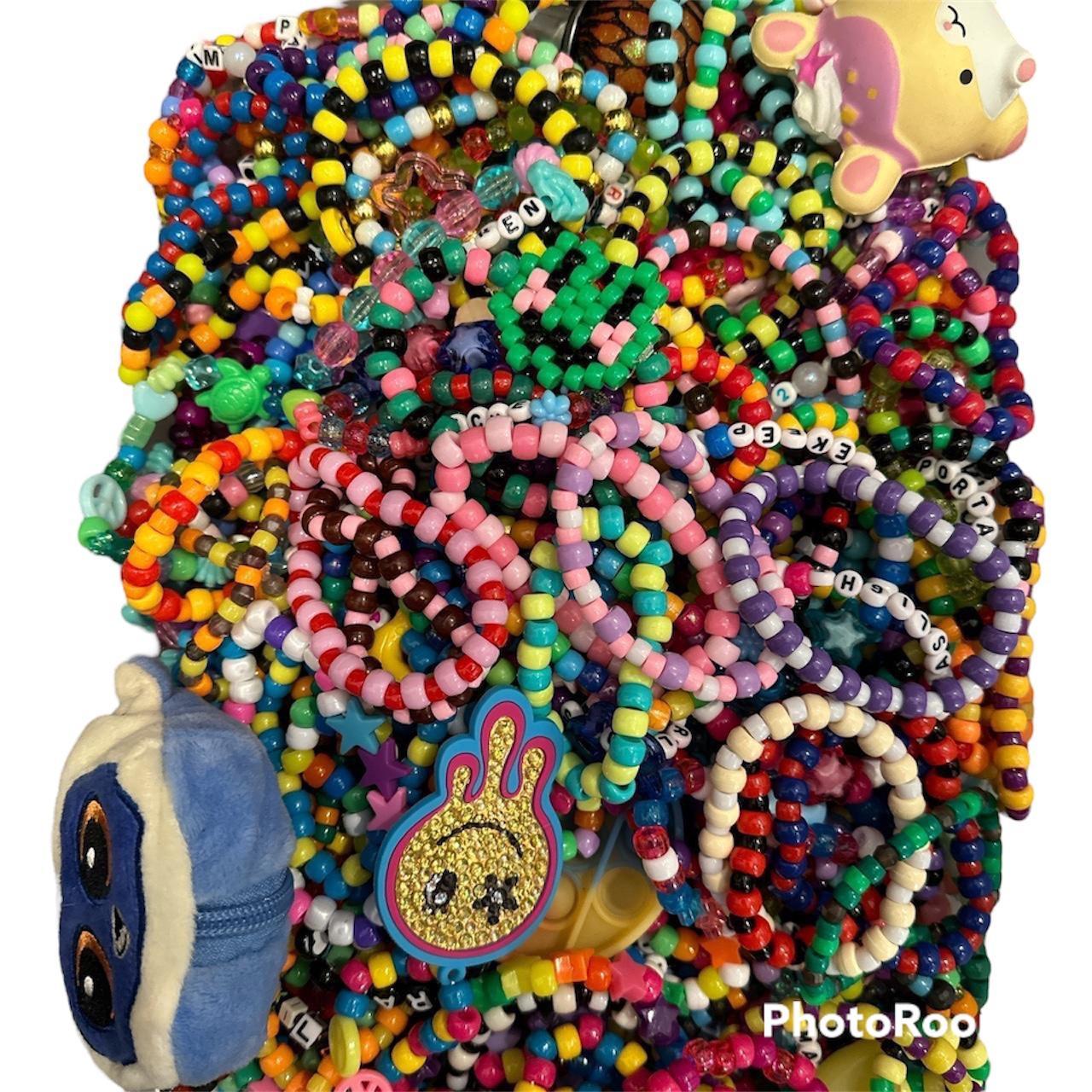 10 random kandi bracelets 💟 made with stretchy cord... Depop
