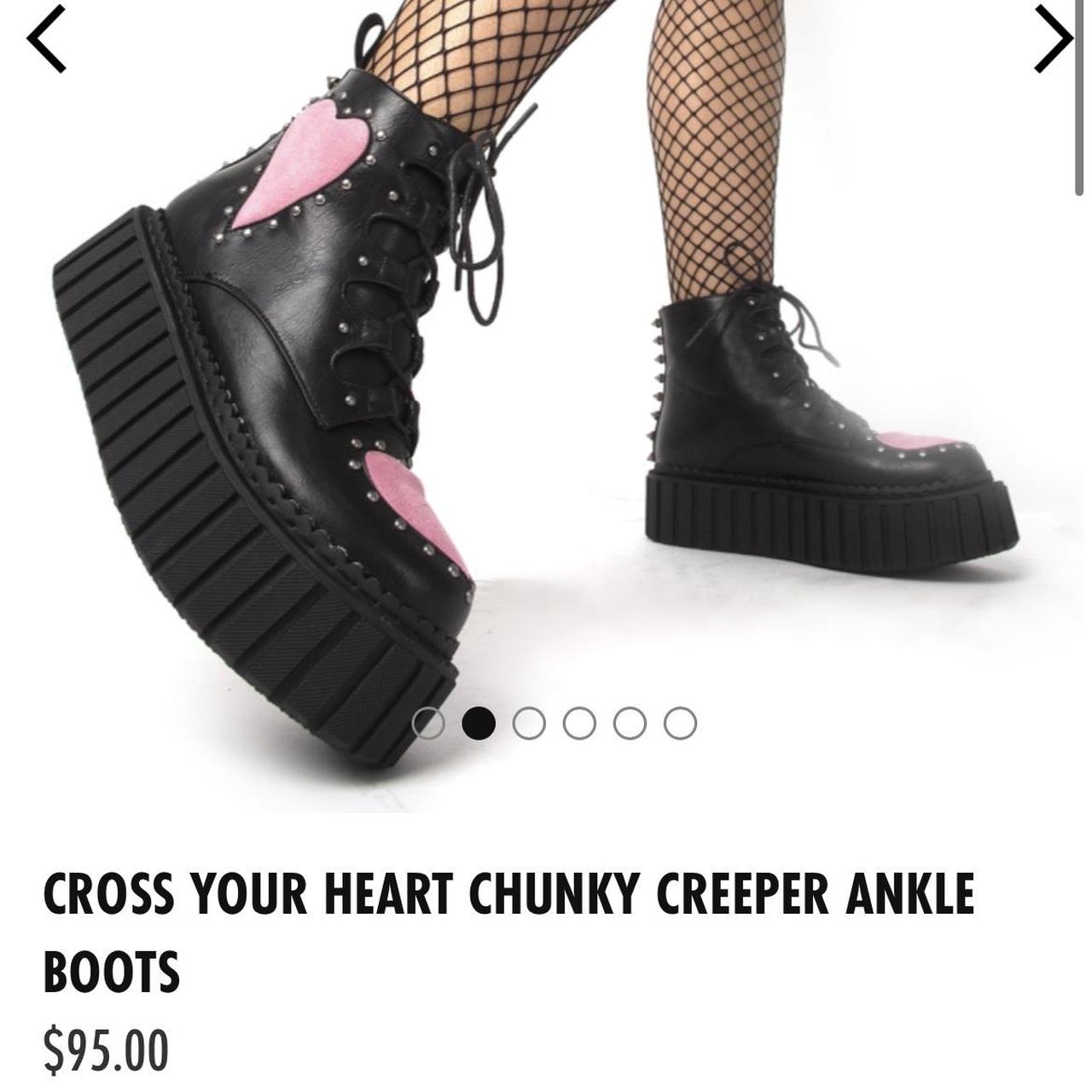Cross Your Heart Chunky Ankle Creeper Boots – LAMODA