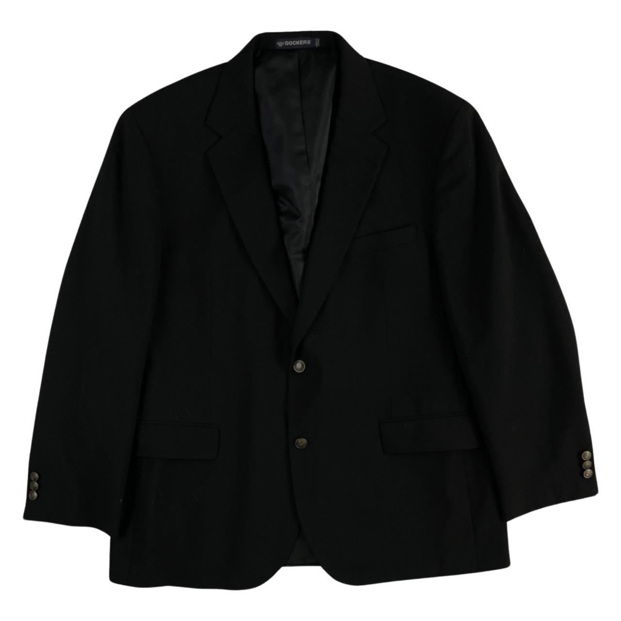 Vintage Mens Black Blazer Size 44R 1990s Worsted... Depop