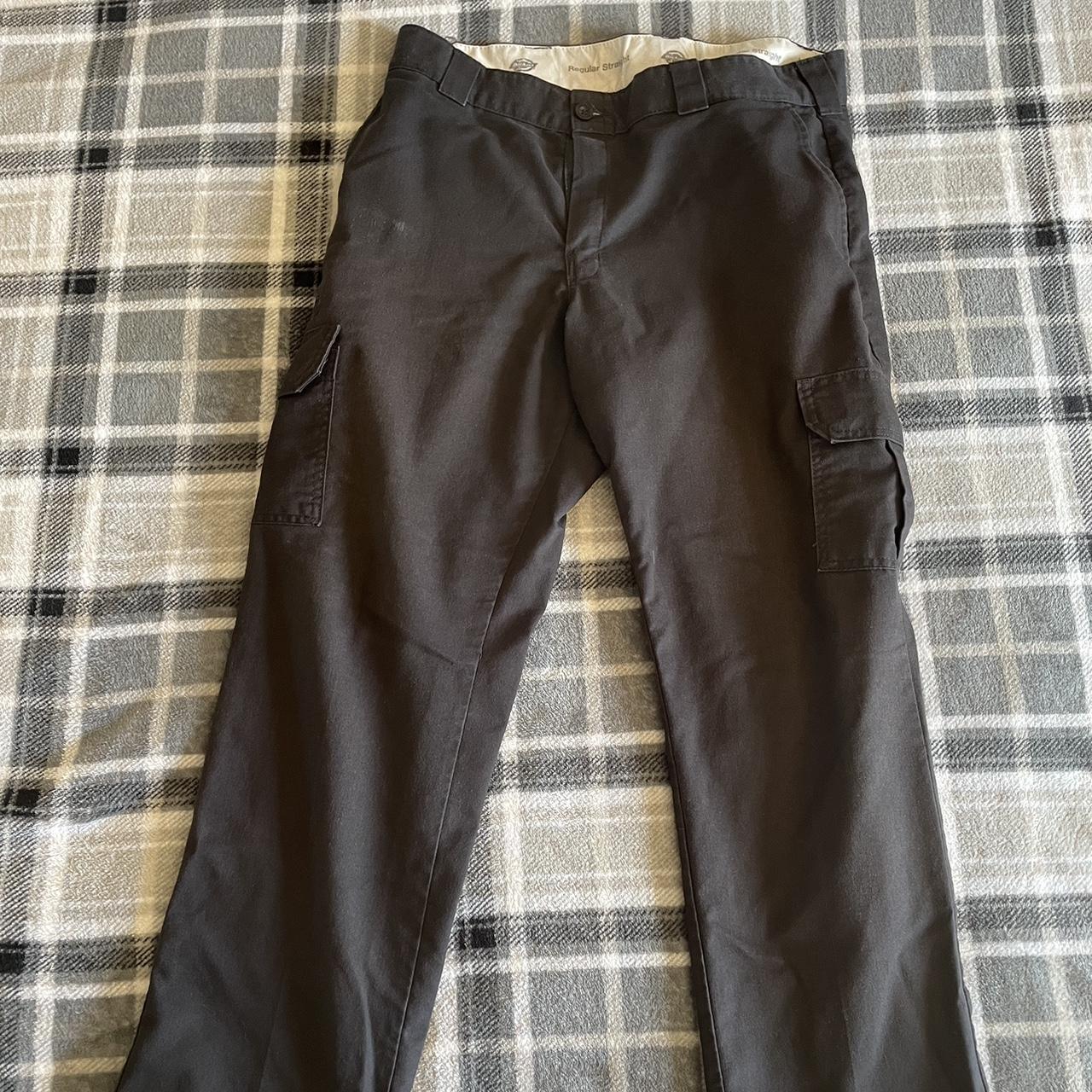 Black Dickies Cargo Pants Size 36x32, Slightly Faded - Depop