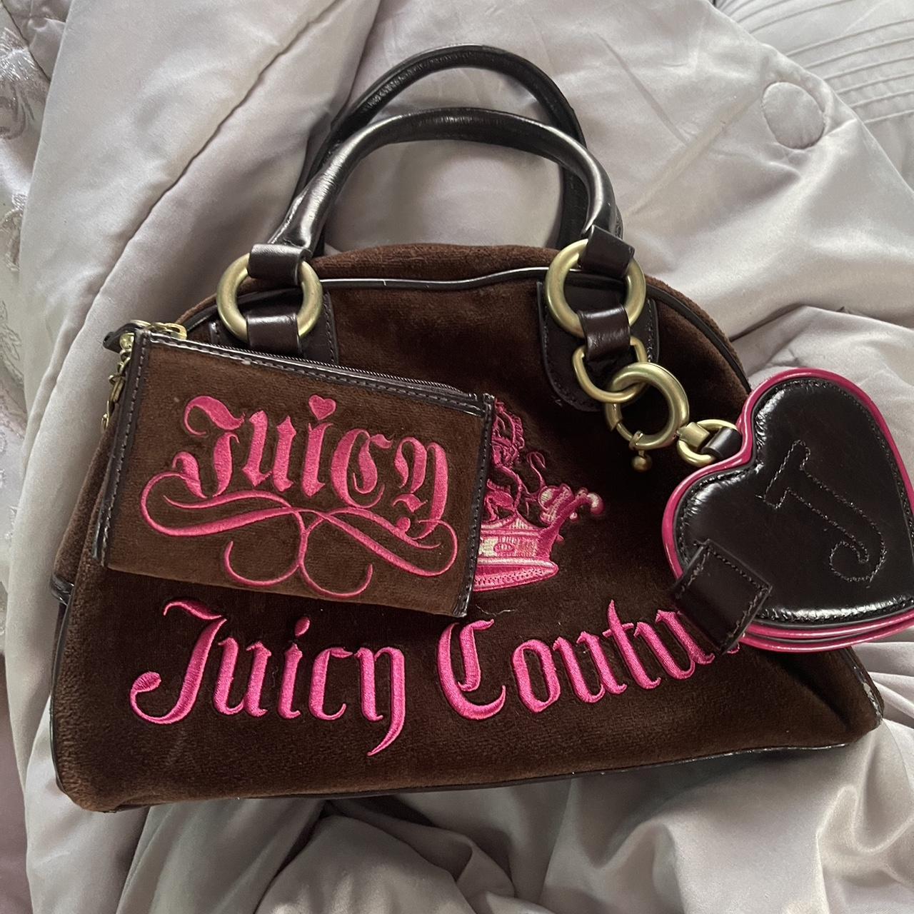 Juicy Couture Women's Brown and Pink Bag | Depop