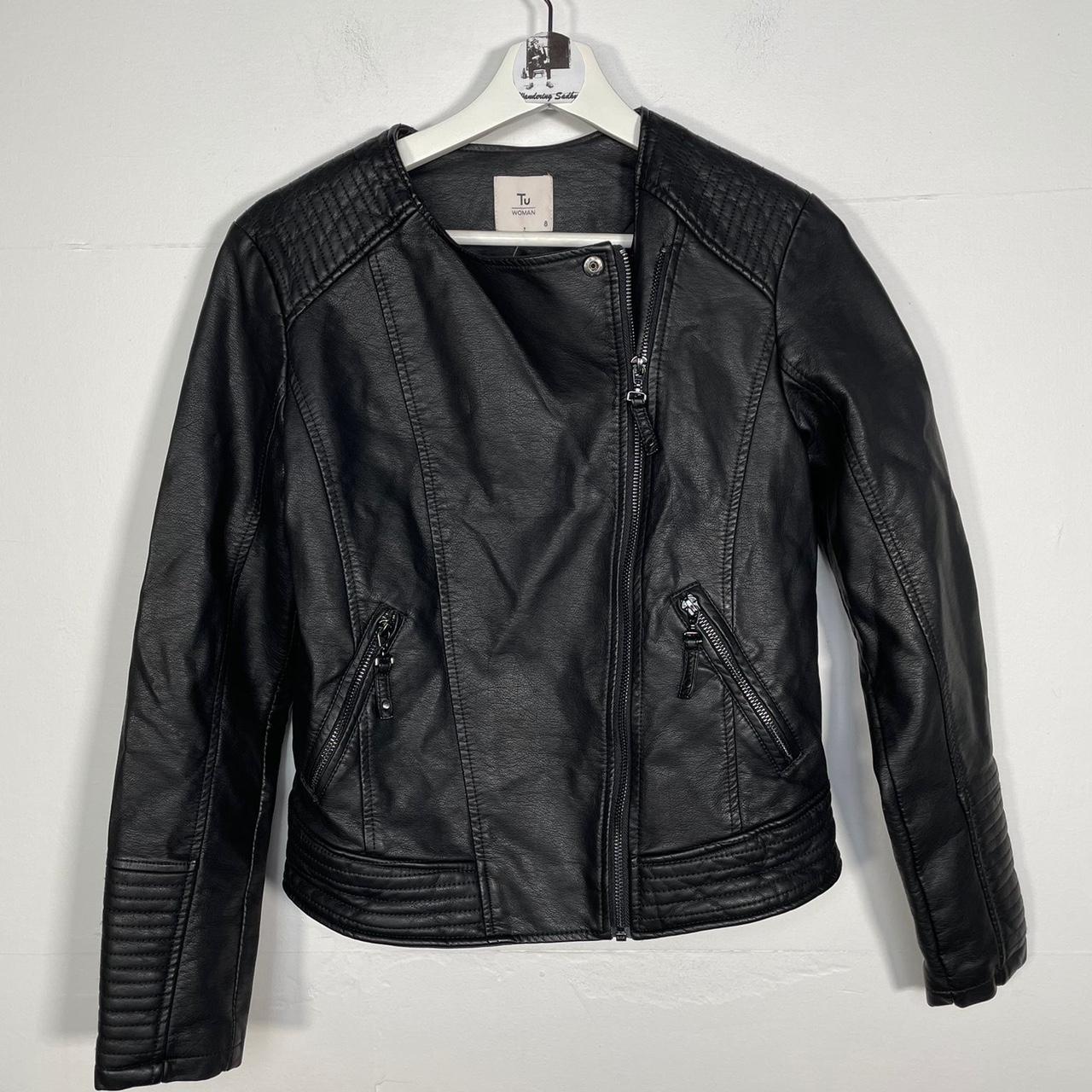 Tu black leather outlet jacket