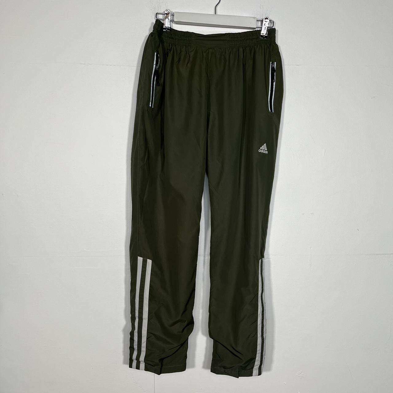 Adidas Women's Green and Khaki Joggerstracksuits Depop