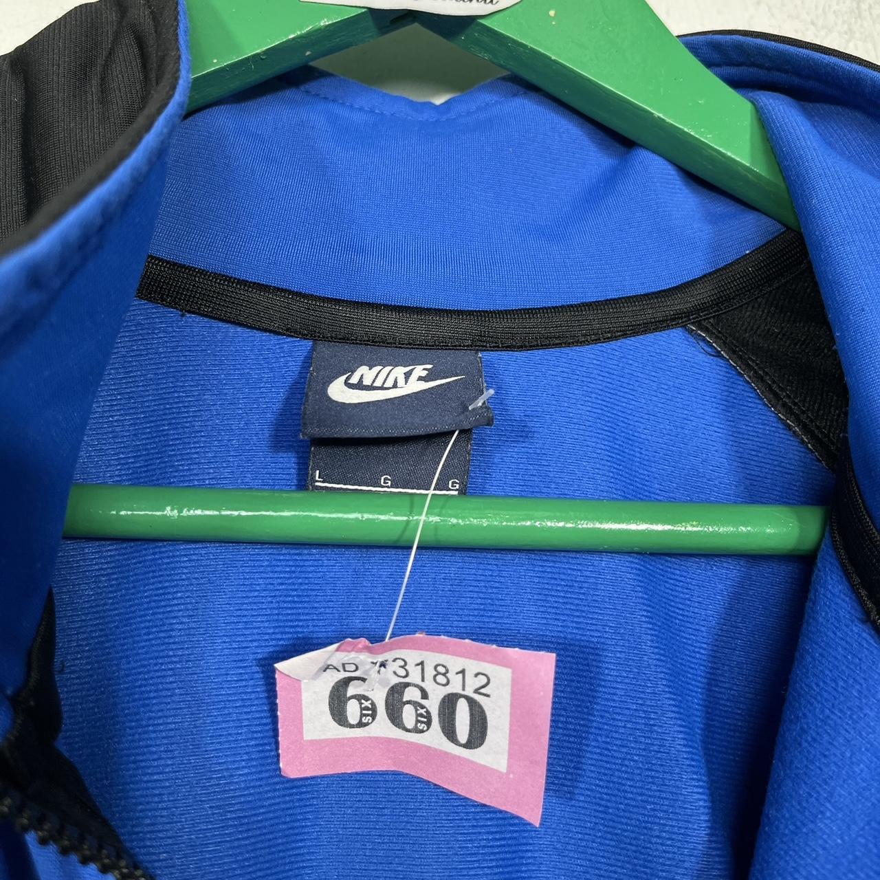 NP660 Nike bright blue zip up track jacket Size... - Depop