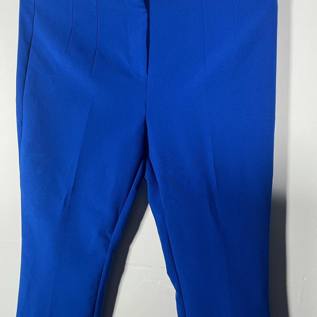 Zara Blue Velvet Trousers Size Small | eBay