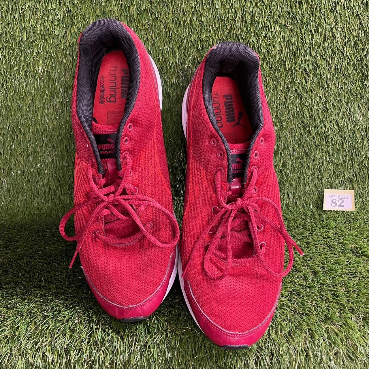 Y82 Puma red trainers. Size 10. Great condition... - Depop