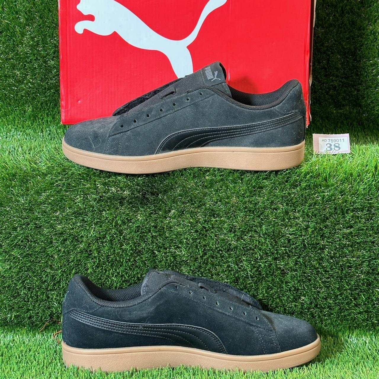 Dp38 Black suede puma trainers Size 9.5 #suede... - Depop