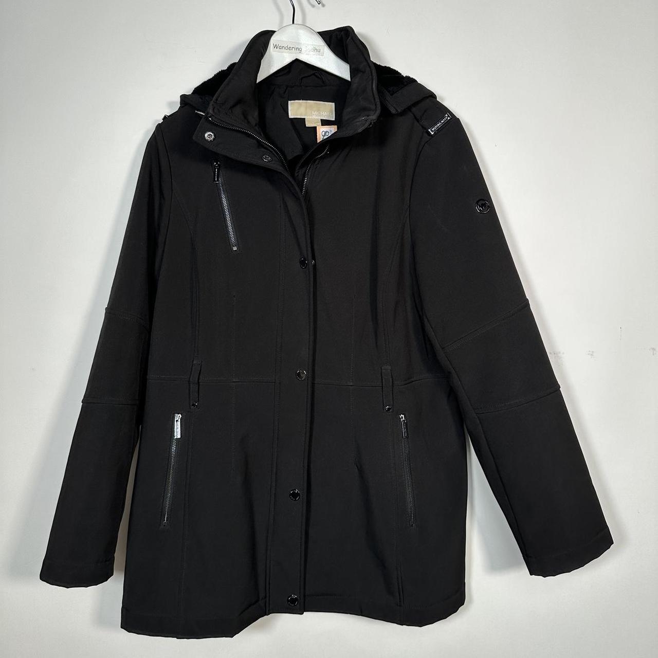 MO836 Michael Kors Black waterproof jacket with. Depop