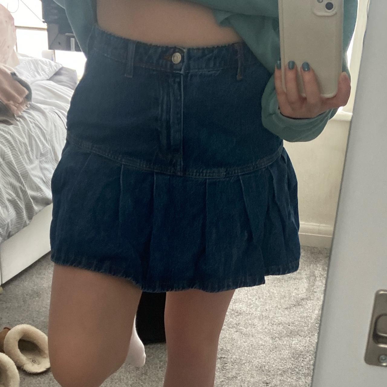 blue denim mini skirt Primark size 12