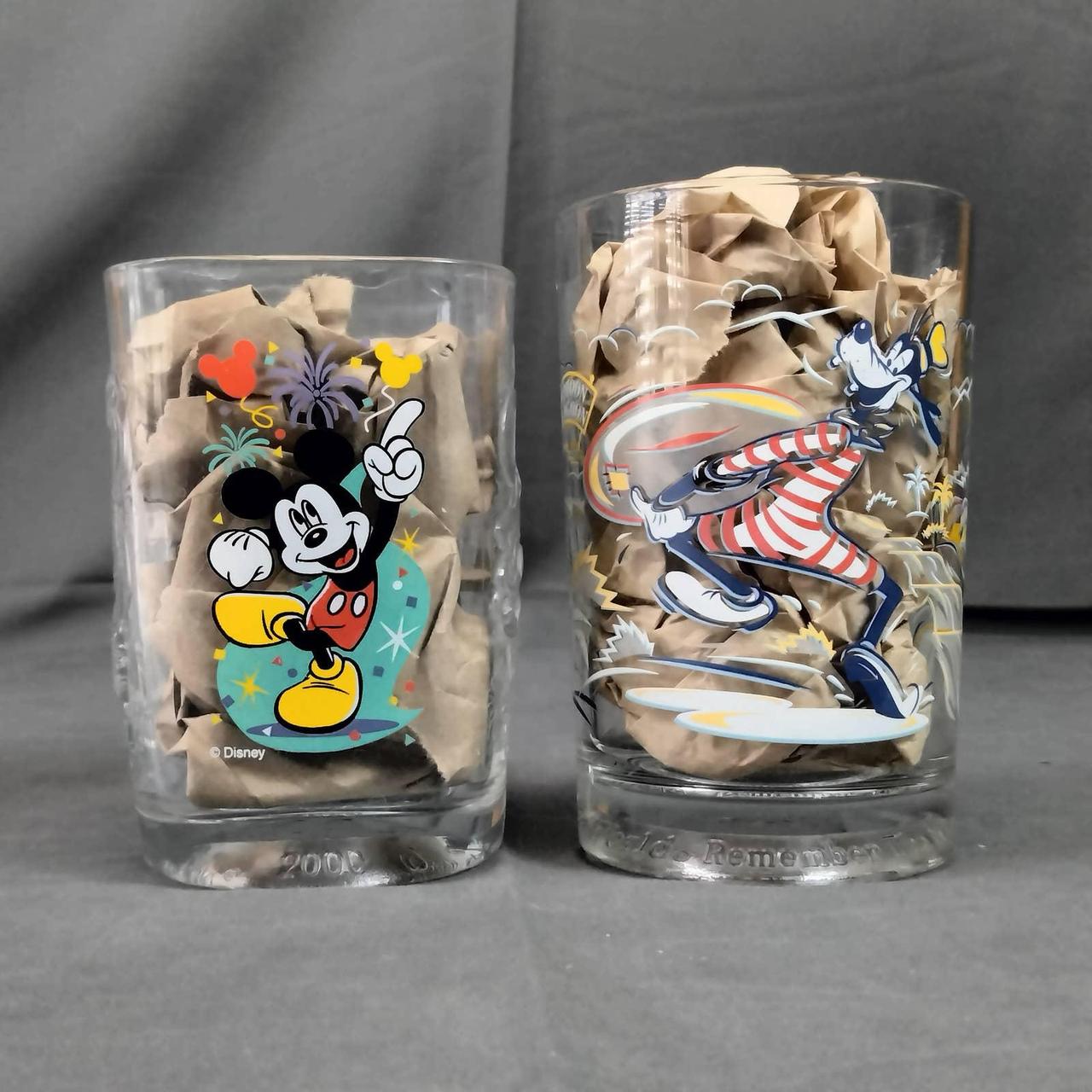 Set of 2 Micky Mouse Libby Clear Drinking Glasses - Depop