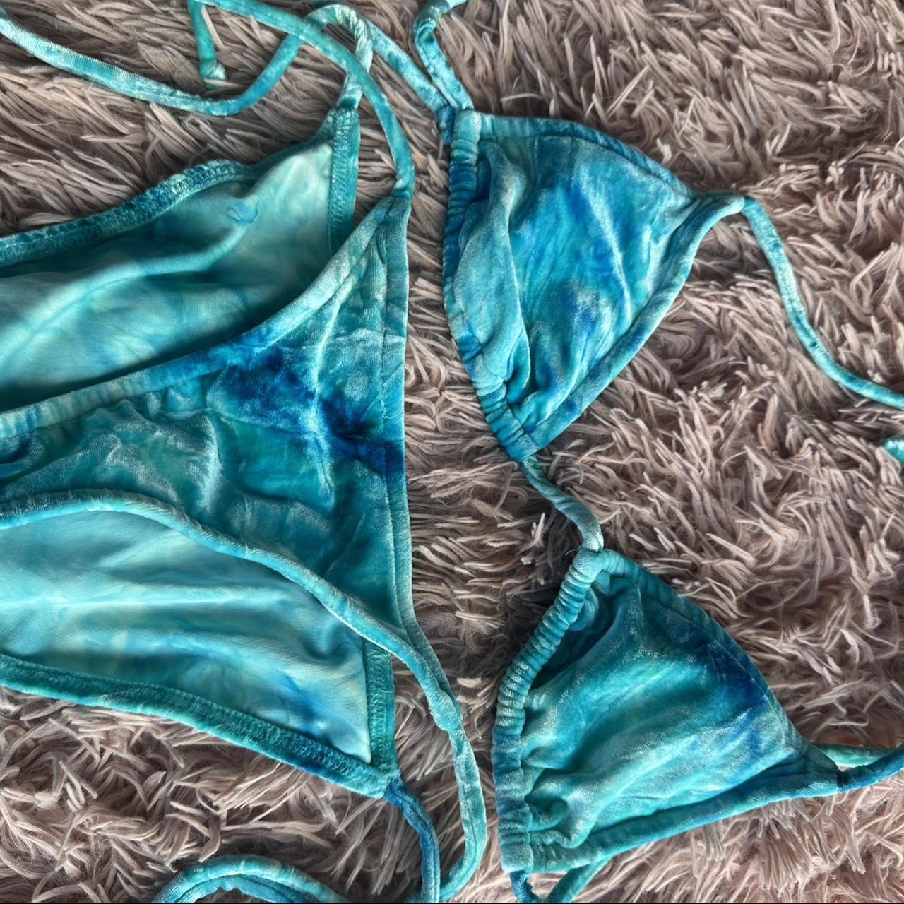 Venus Velvet Bikini #bluebikini #tiedyebikini... - Depop