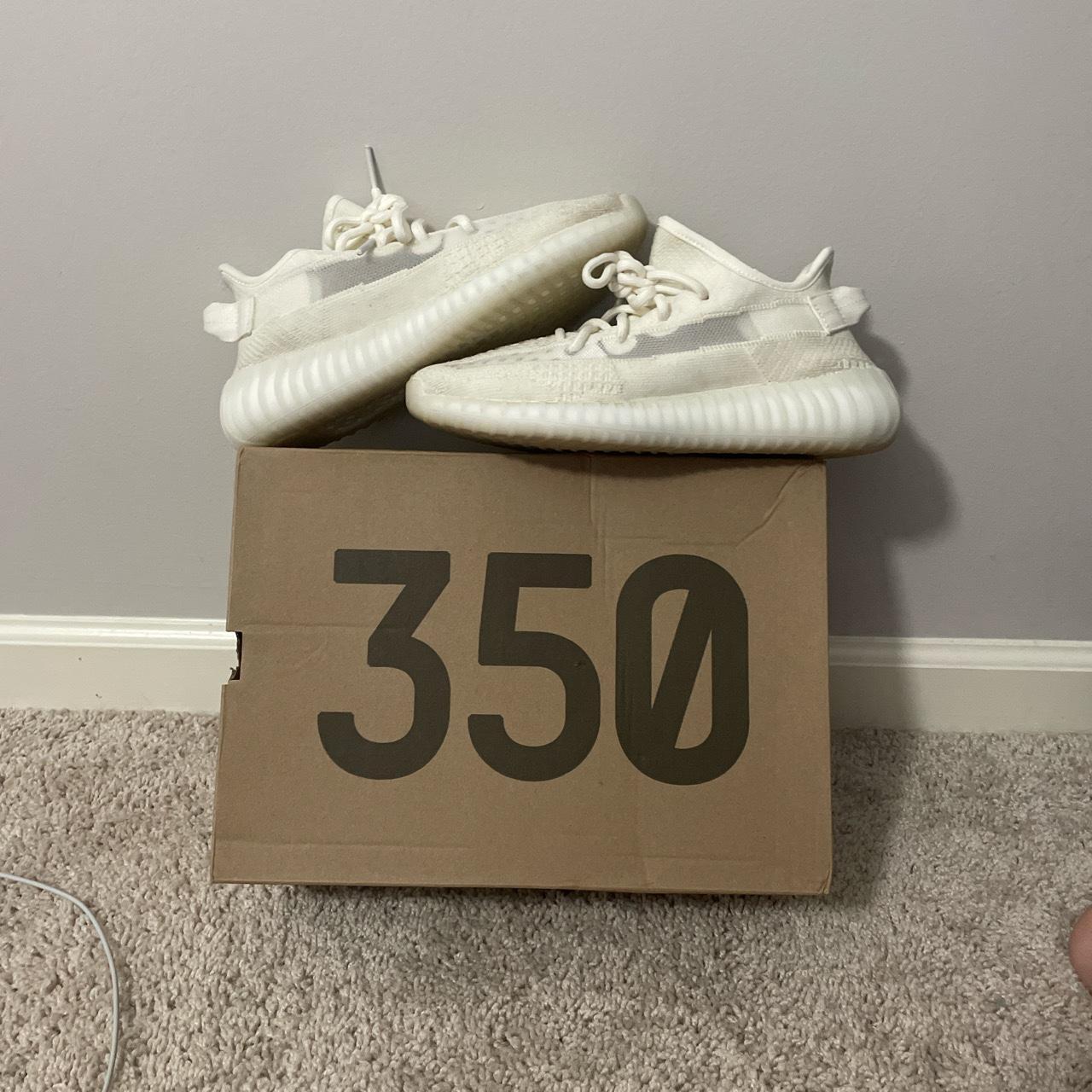 Yeezy 350 white bone Size 7 From thrift Send... - Depop