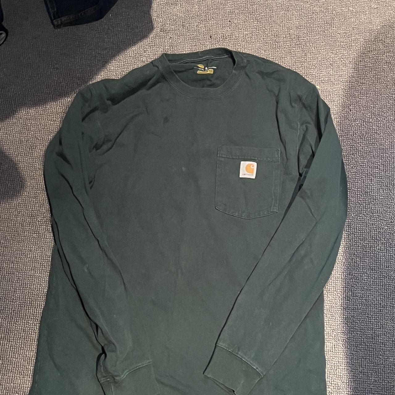 Carhartt Green sweatshirt Size - small/ Original... - Depop