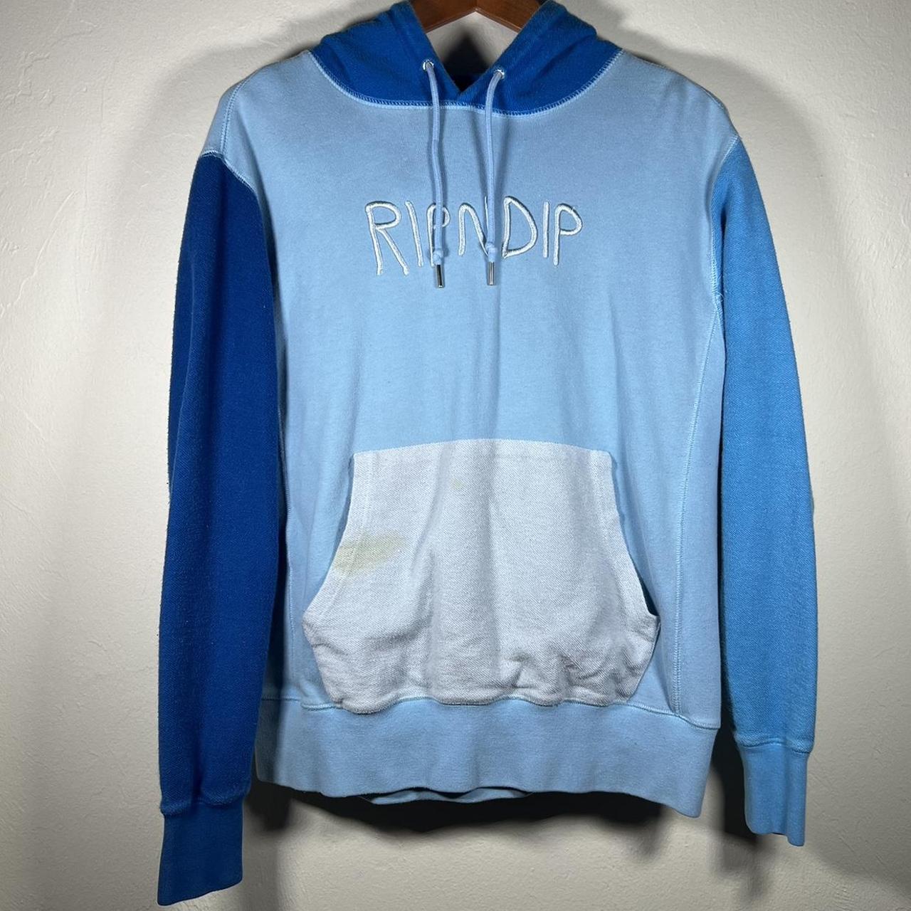 Super cool Rip N Dip hoodie multi shaded blue Depop