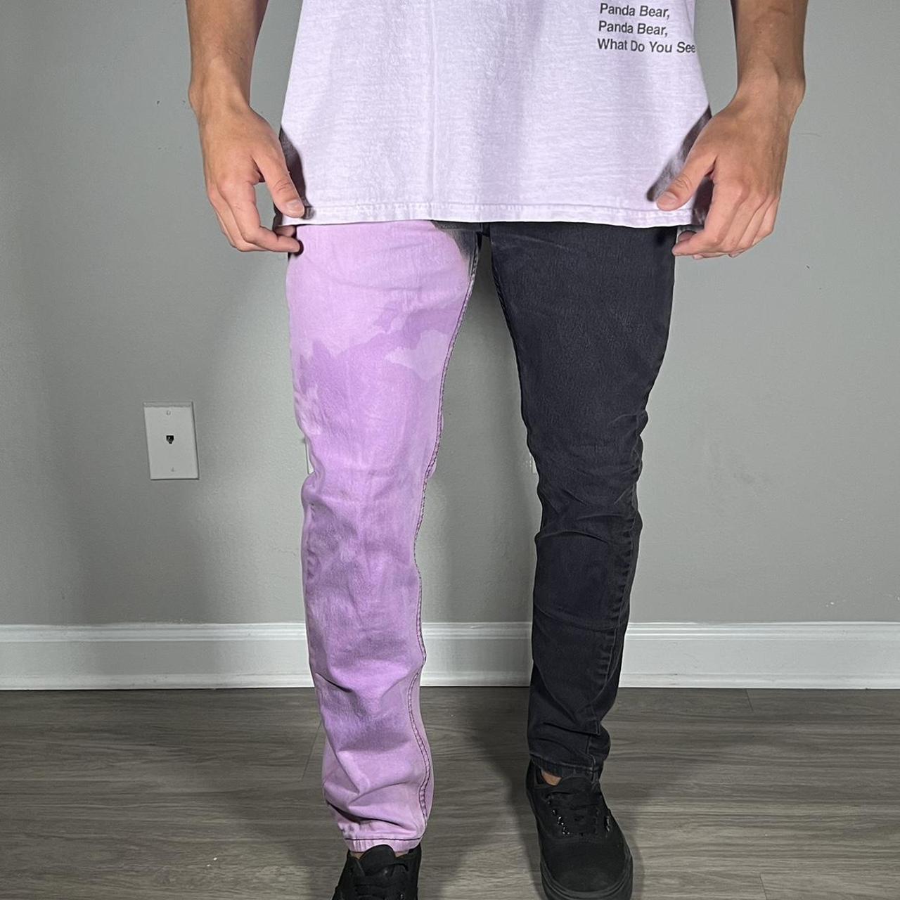 Mens purple hot sale levi jeans