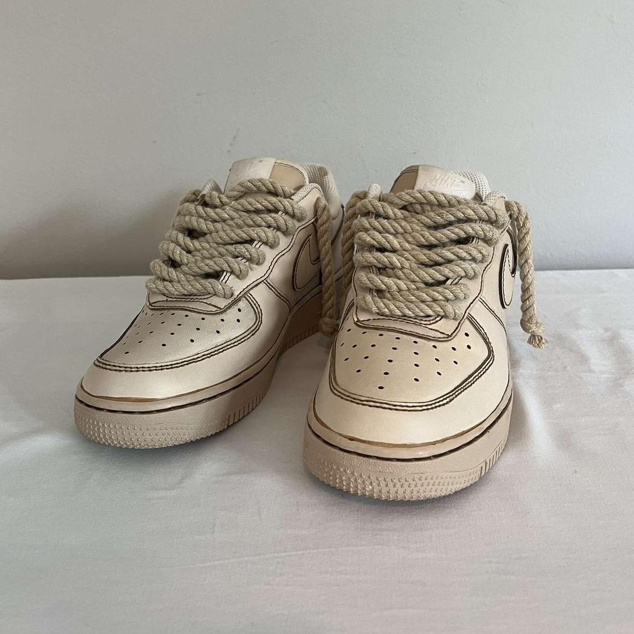 Air Force 1 rope laces custom forces with rope - Depop