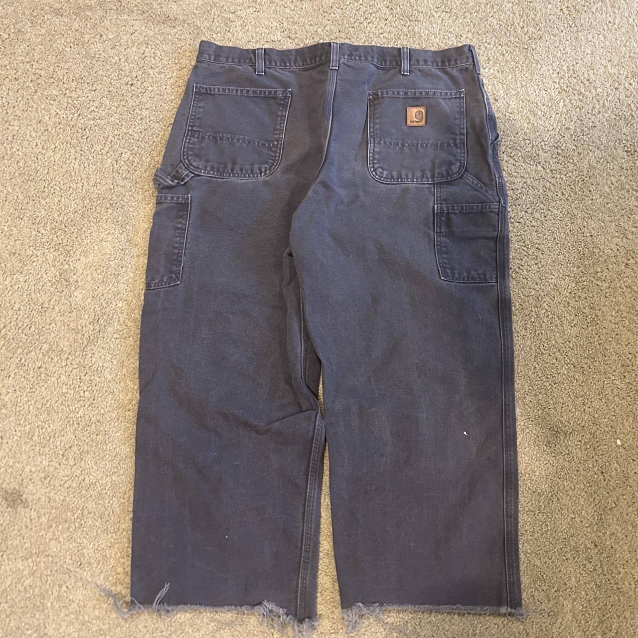 Carhartt Men's Silver and Grey Jeans | Depop