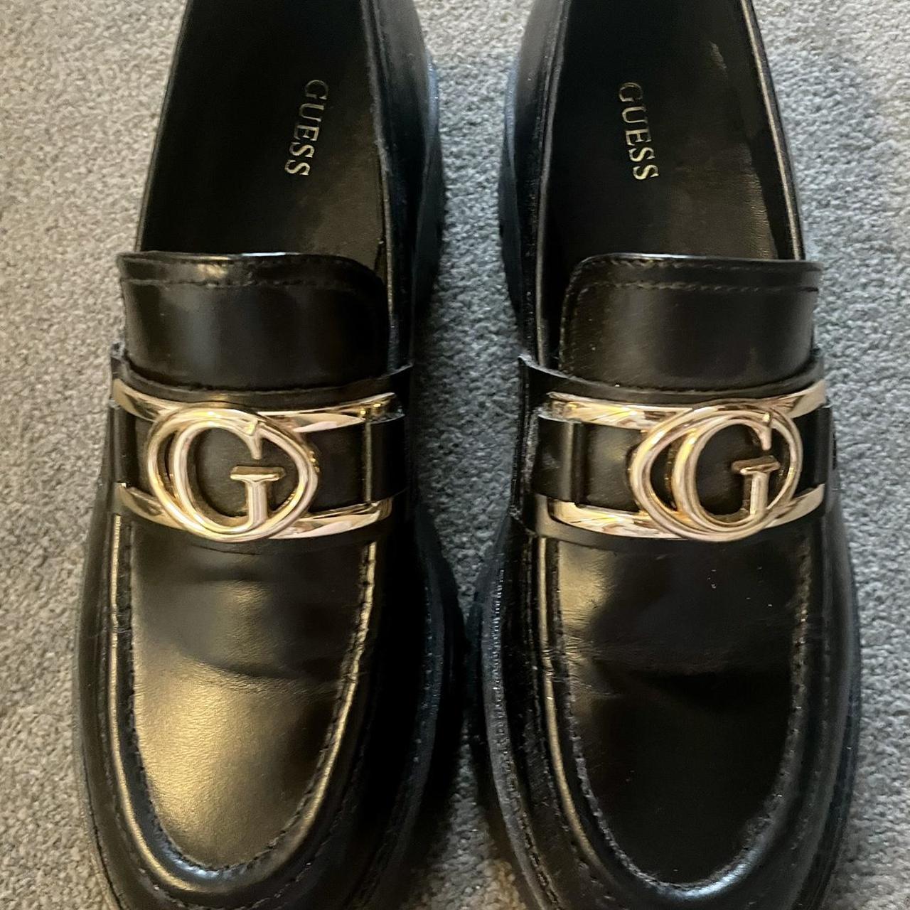 BLACK LOAFERS by GUESS. Purchased at the Guess... - Depop