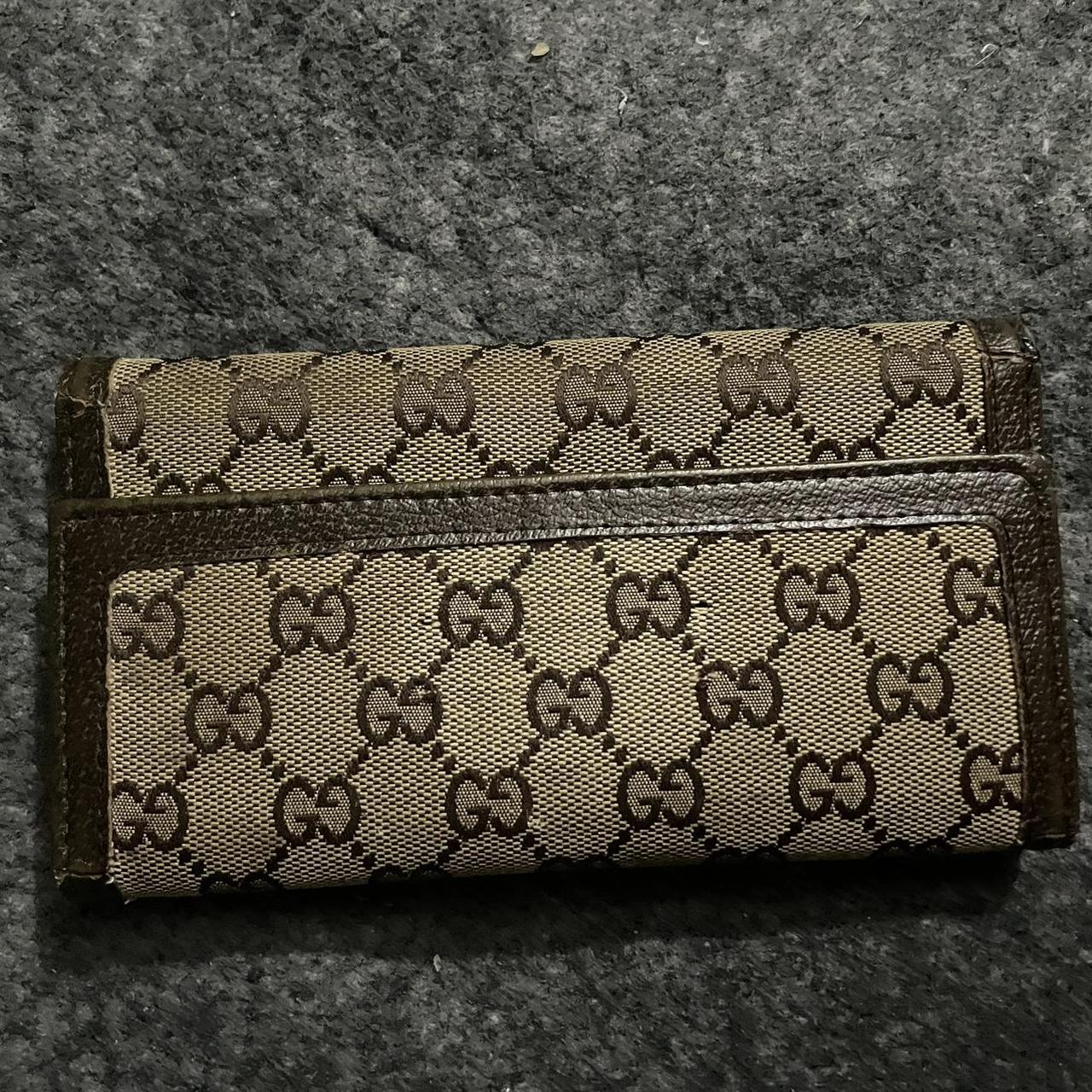 Porta agenda Gucci originale pelle marrone logo - Depop