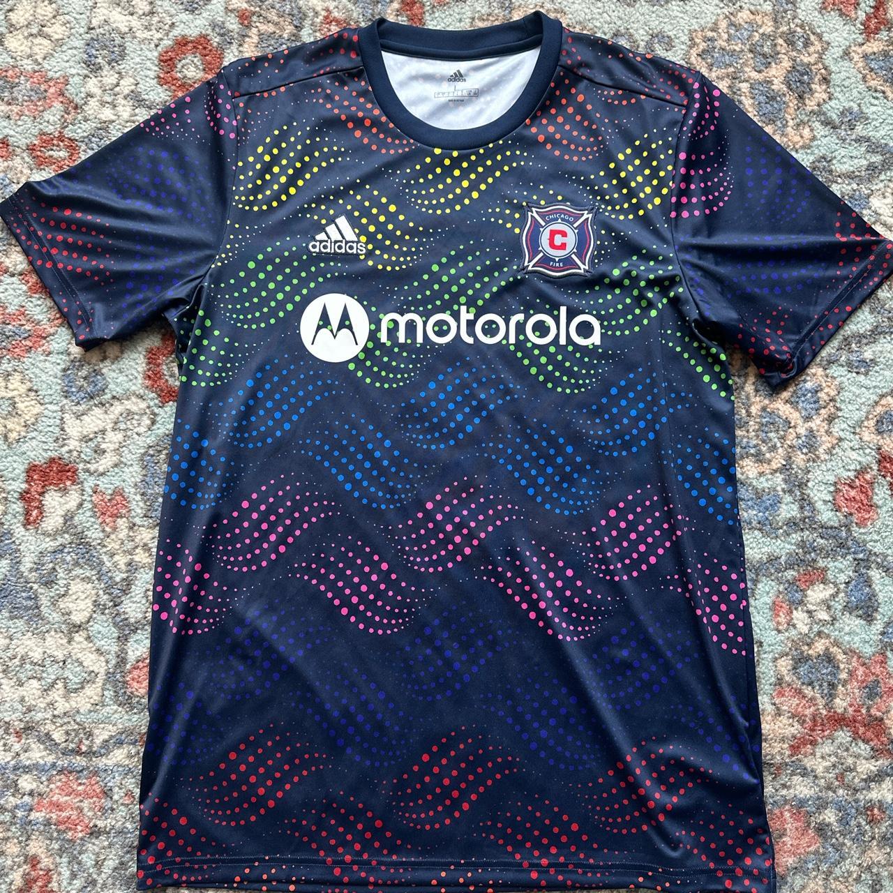 Vintage Chicago fire MLS soccer 90s jersey Tagged - Depop