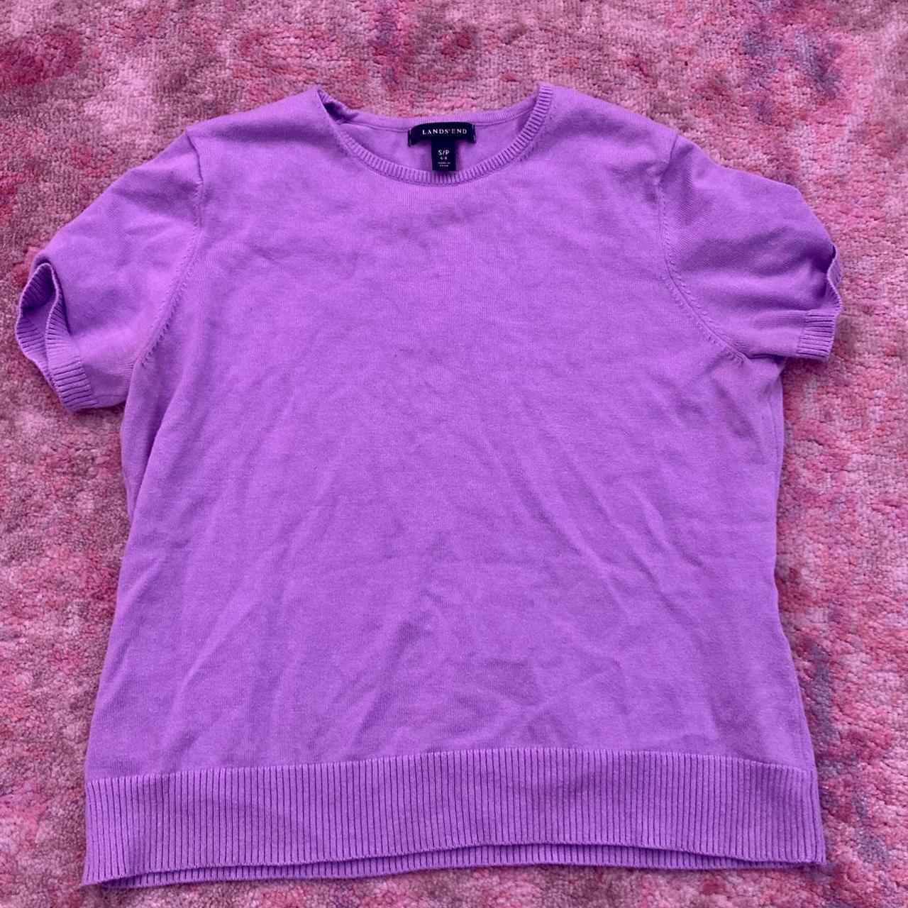 Lands' End Women's Purple Jumper Depop
