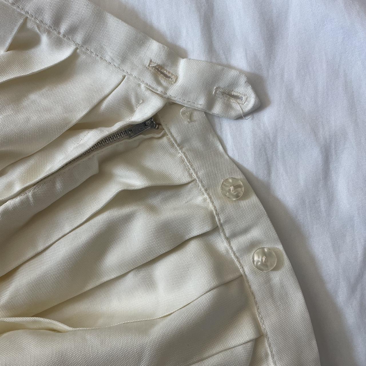 Women's Skirt - Cream/White - 25" – 1960s pleated… - image 6