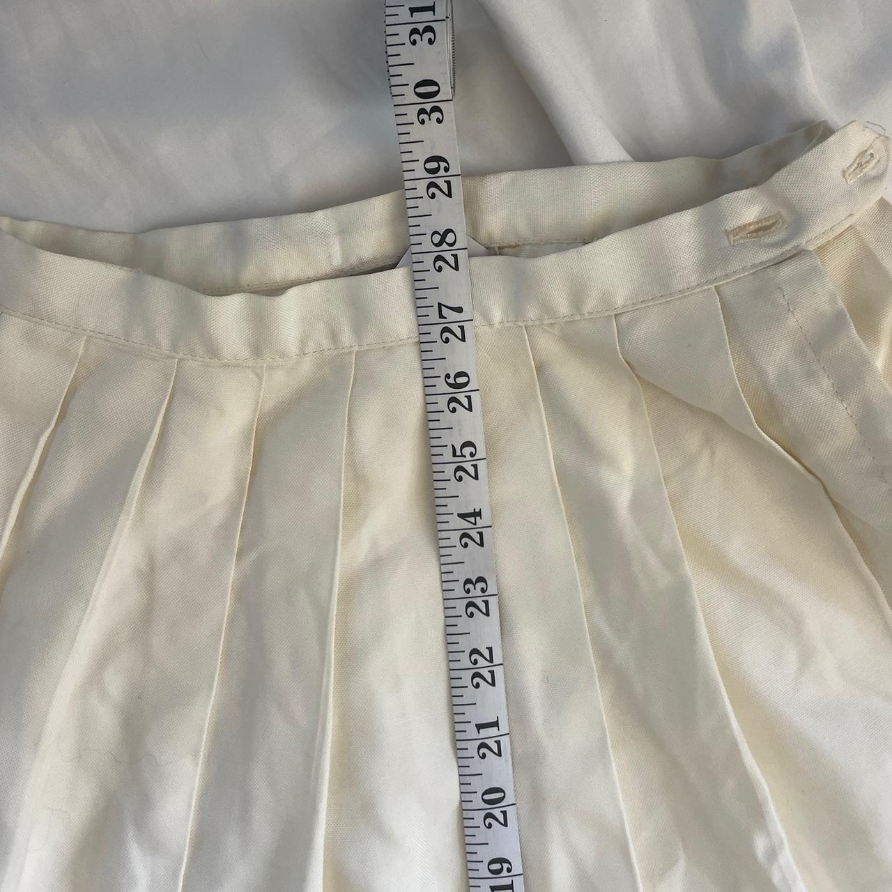 Women's Skirt - Cream/White - 25" – 1960s pleated… - image 8