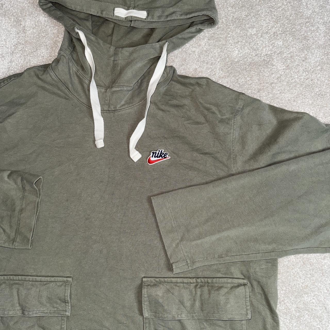 Nike Heritage Essentials Hoodie Khaki Adult Medium M - Depop