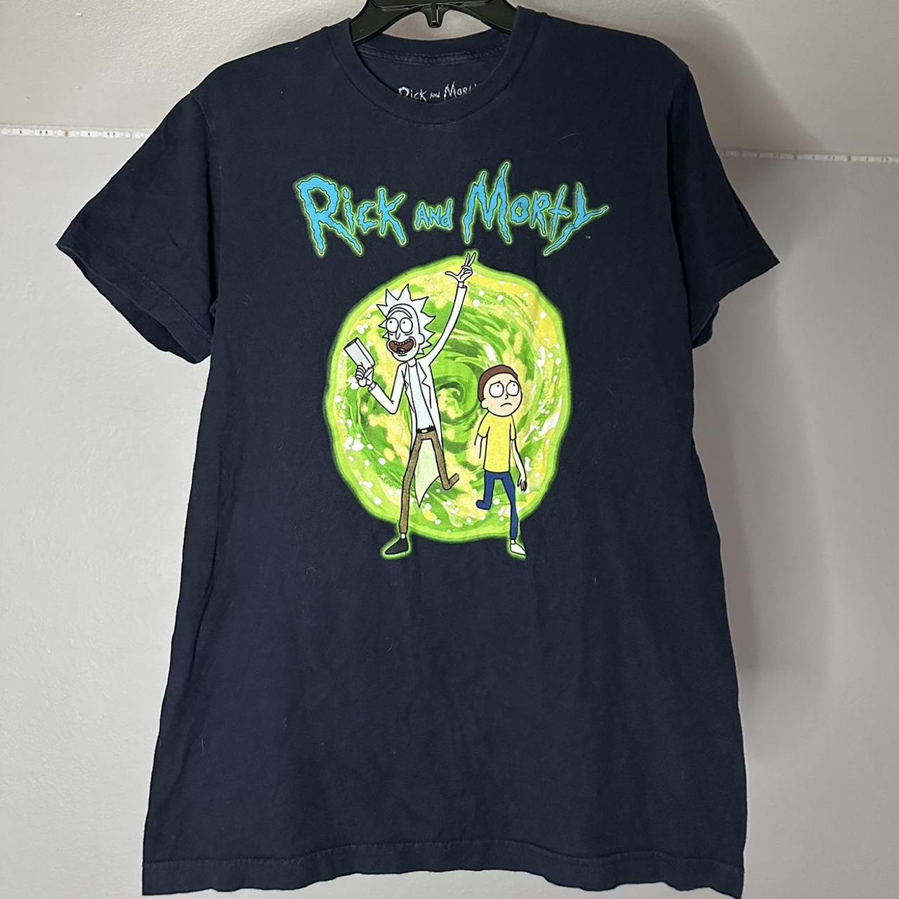 Rick and Morty graphic black t- shirt . Size medium - Depop