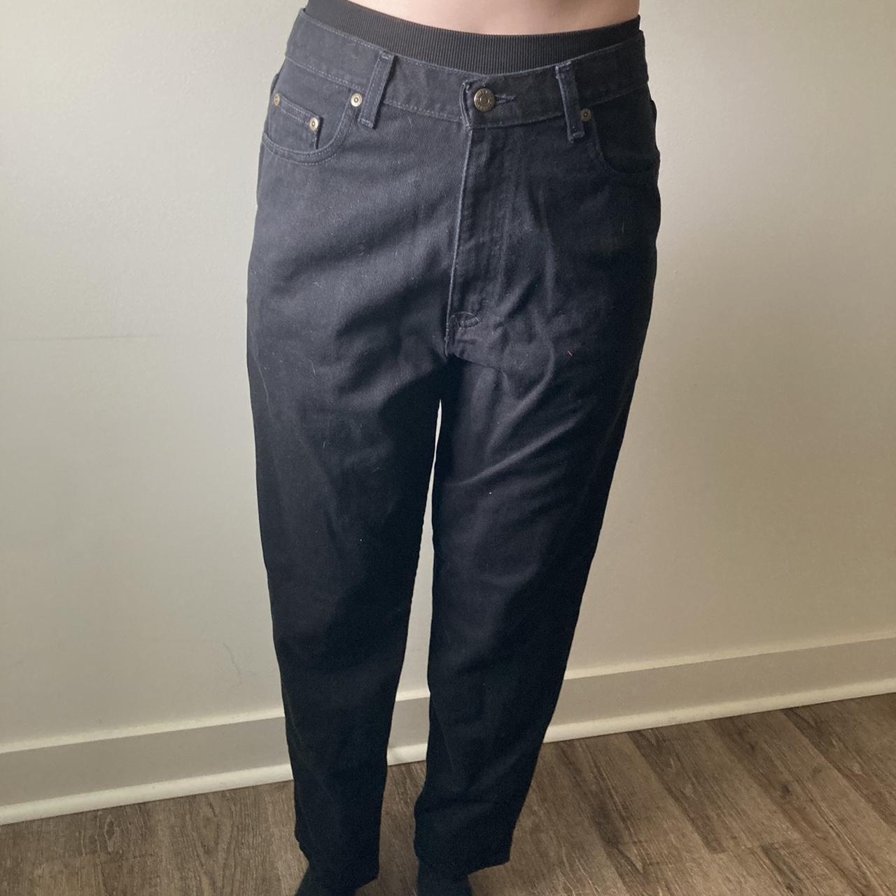 USA製 90s Eddie Bauer black denim pants Vintage 1990s Eddie Bauer Black Denim Jeans Size 26x29