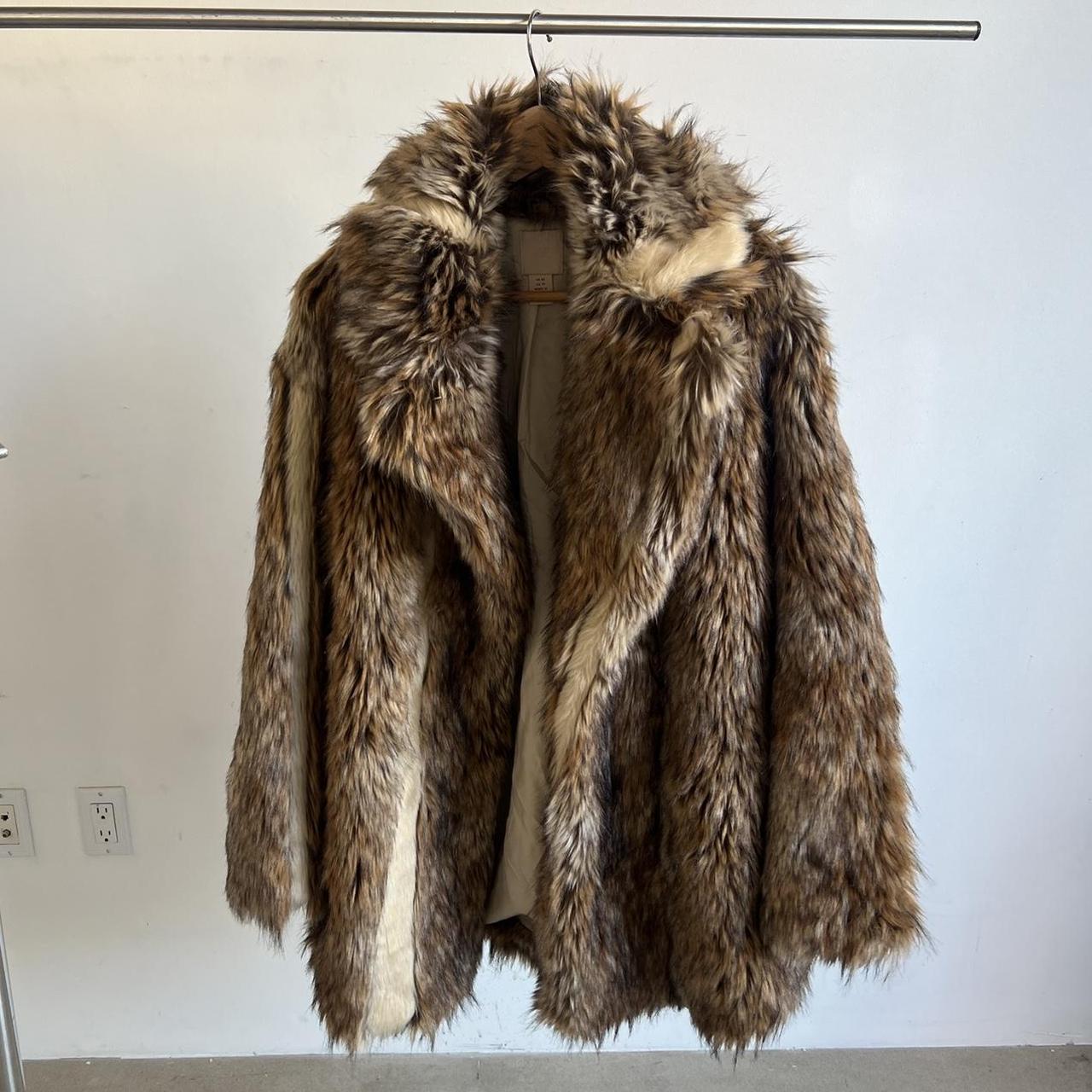 Faux fur coat XS Extremely soft H&M Wore... Depop