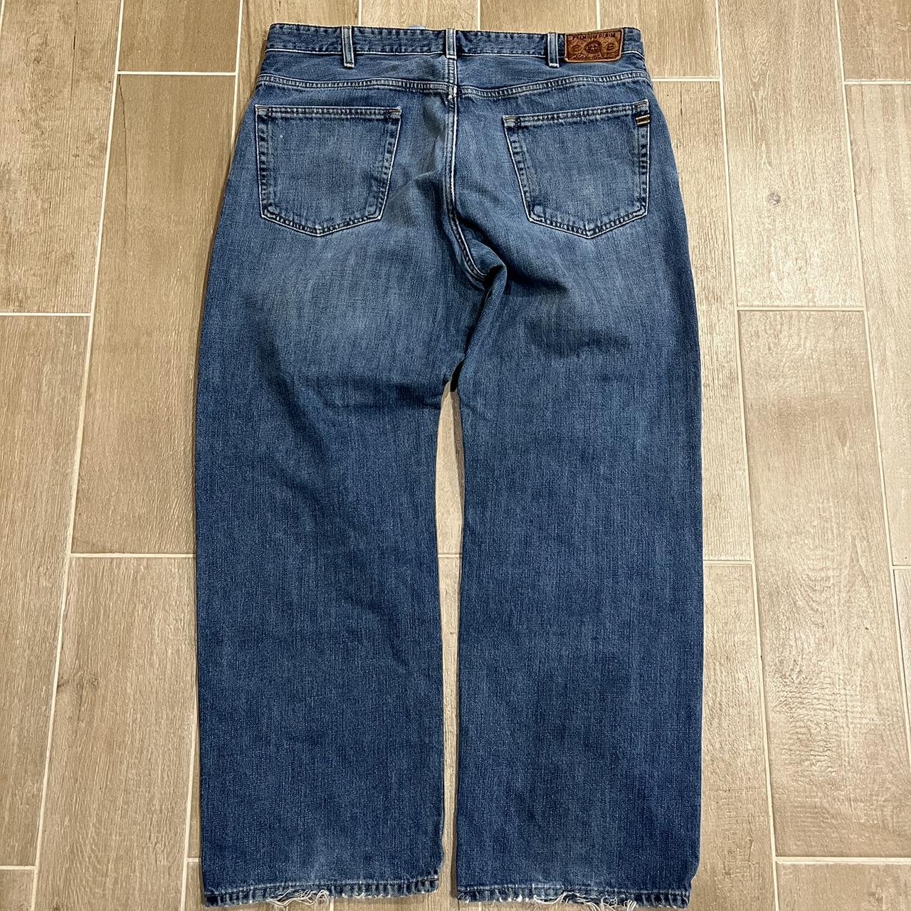 - Eddie Bauer Baggy Blue Jeans 36x30 - in good... - Depop