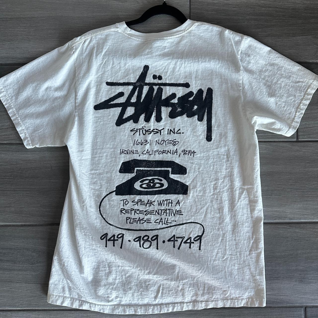 Stussy Laguna Beach t-shirt - white - size medium - | Depop