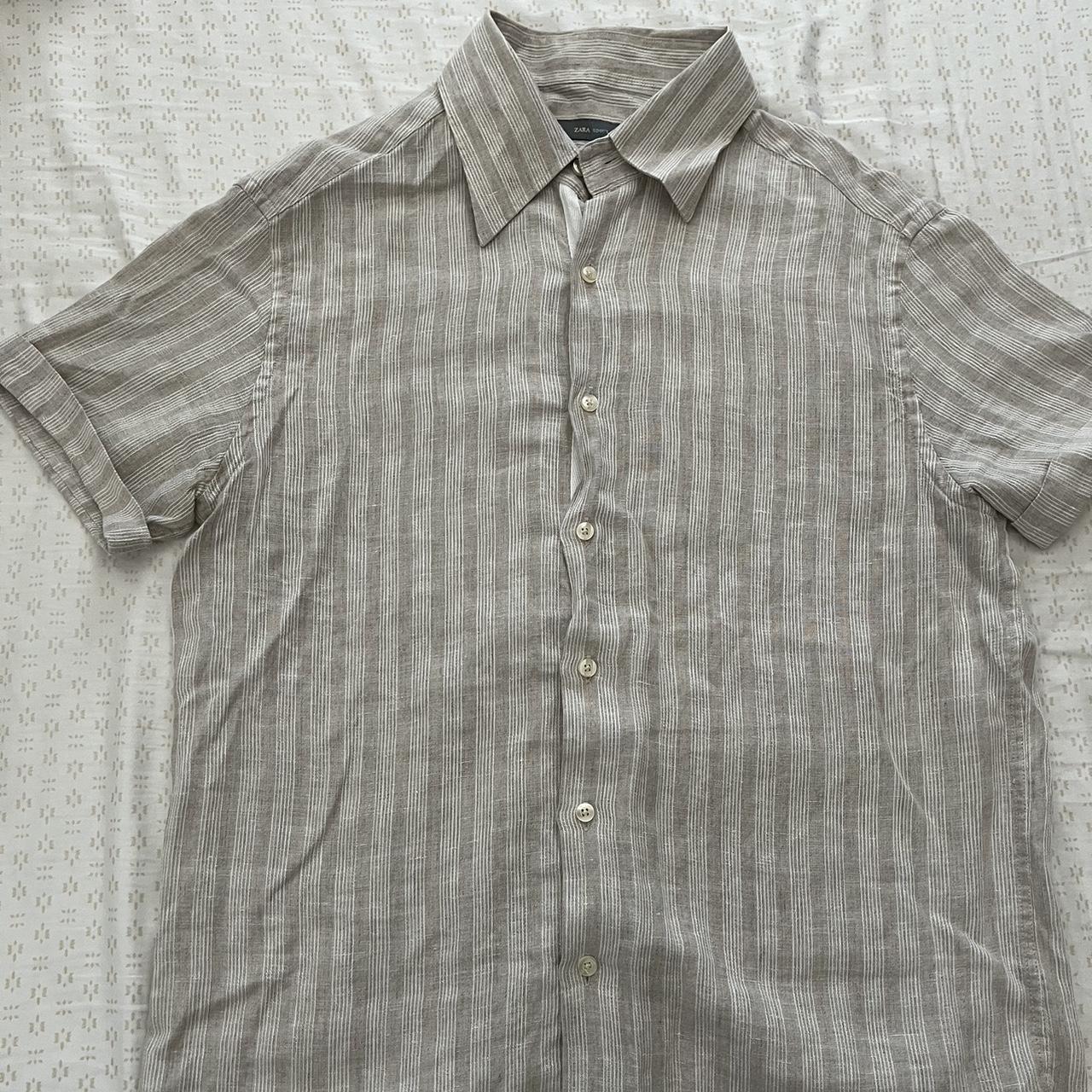 zara button up shirt - size large - Depop