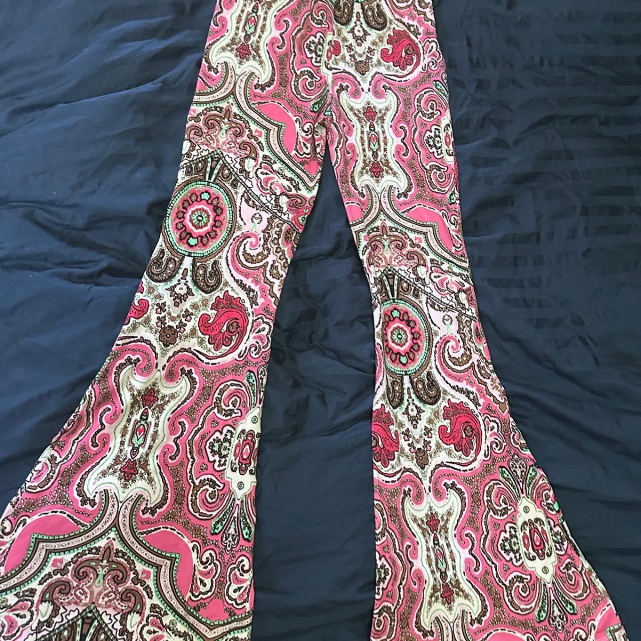 NWT Free People Retro buy combo pink red Paisley top