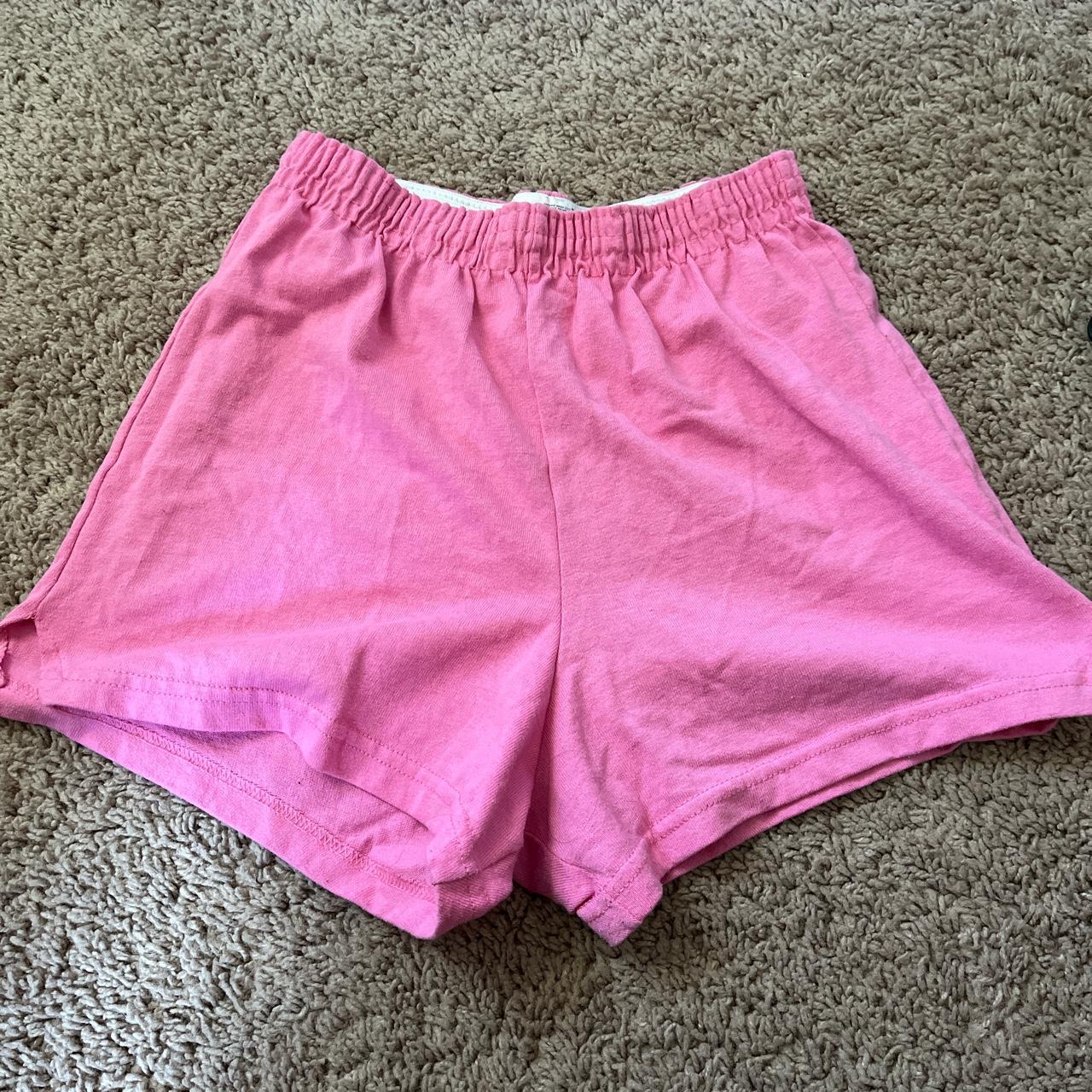 pink soffe shorts - Depop