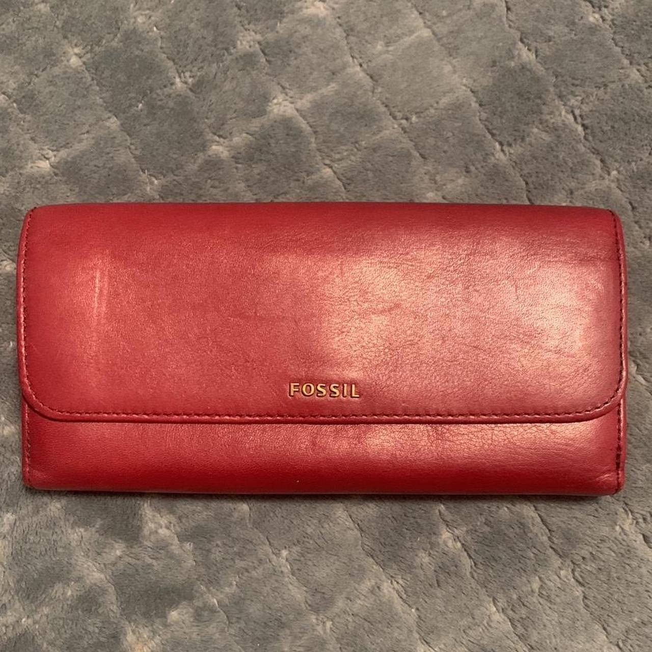 Fossil Women's Wallet - Red – Fossil Flap Wallet … - image 1