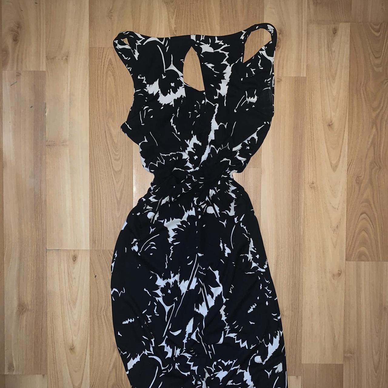 Black and white midi dress from express bought in