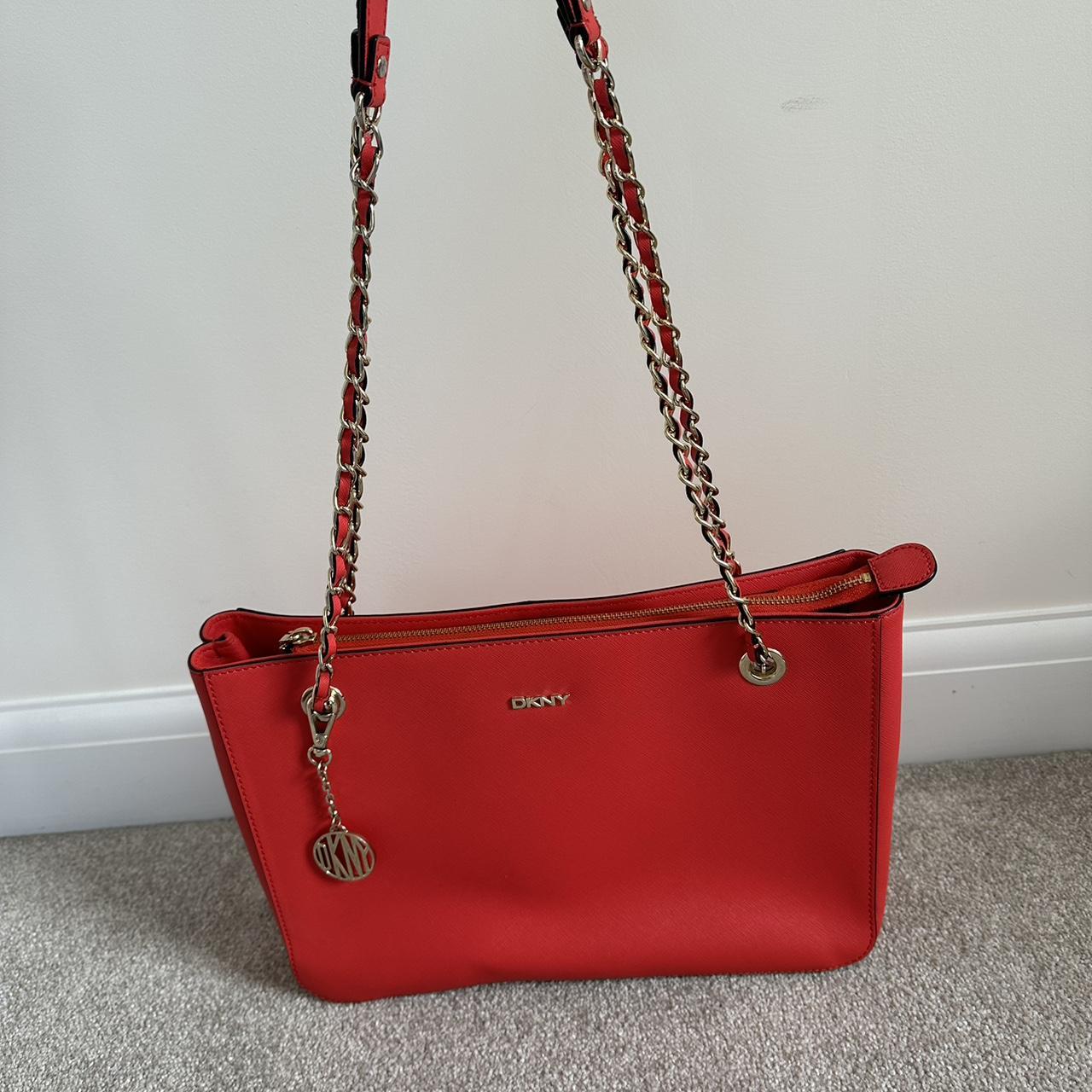 DKNY Sutton tote bag in Red Saffiano leather Depop