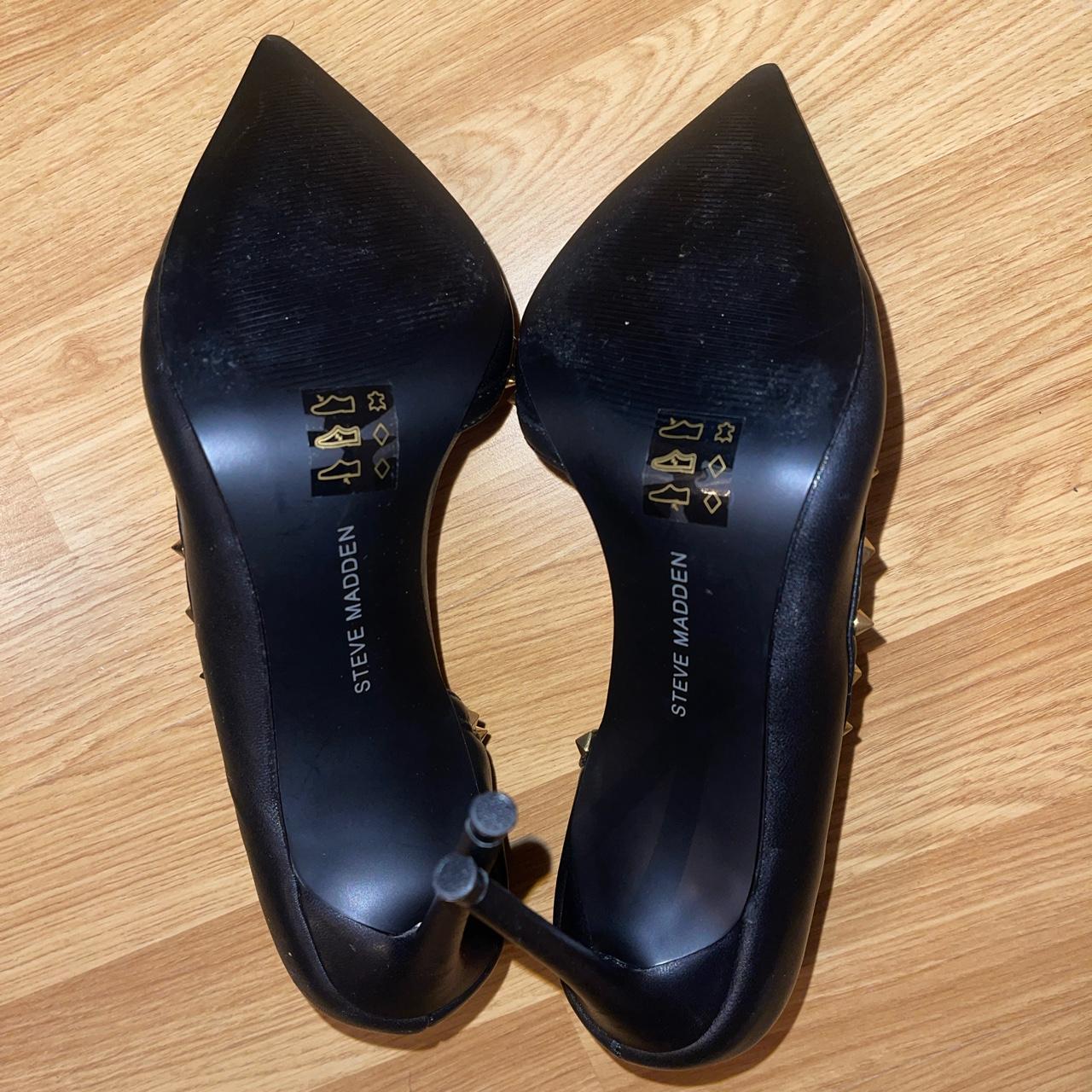 Steve Madden - black studded heels - size uk8 will... - Depop