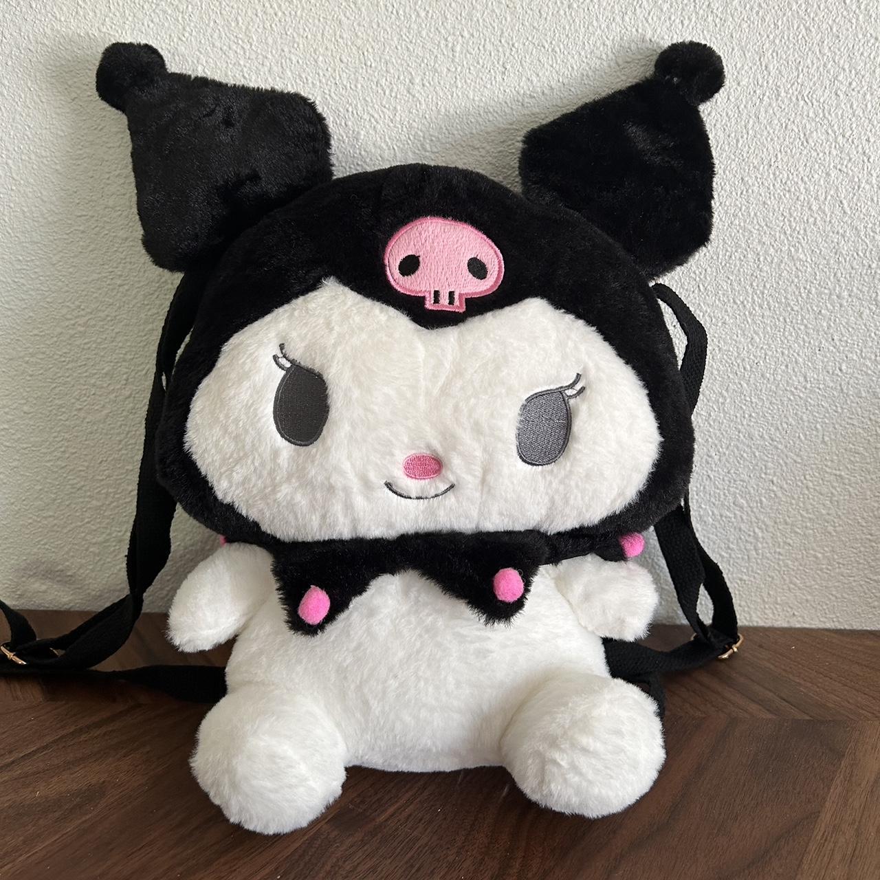 sanrio kuromi fuzzy stuffed backpack shipping... - Depop