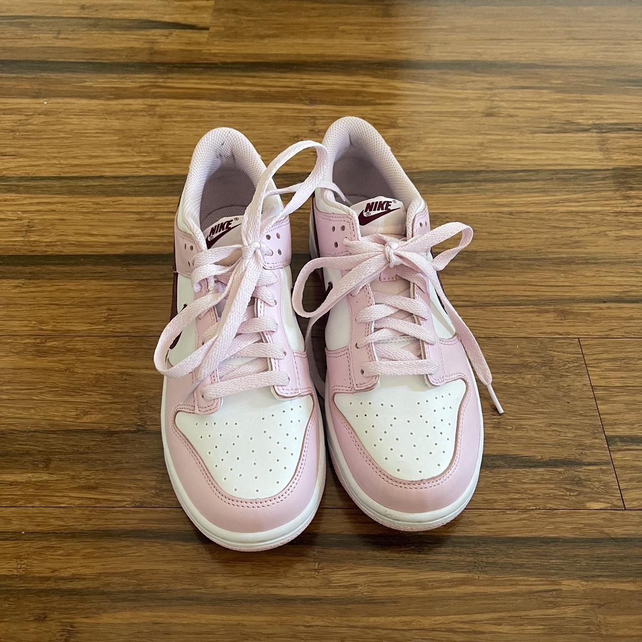 low dunks pink and white
