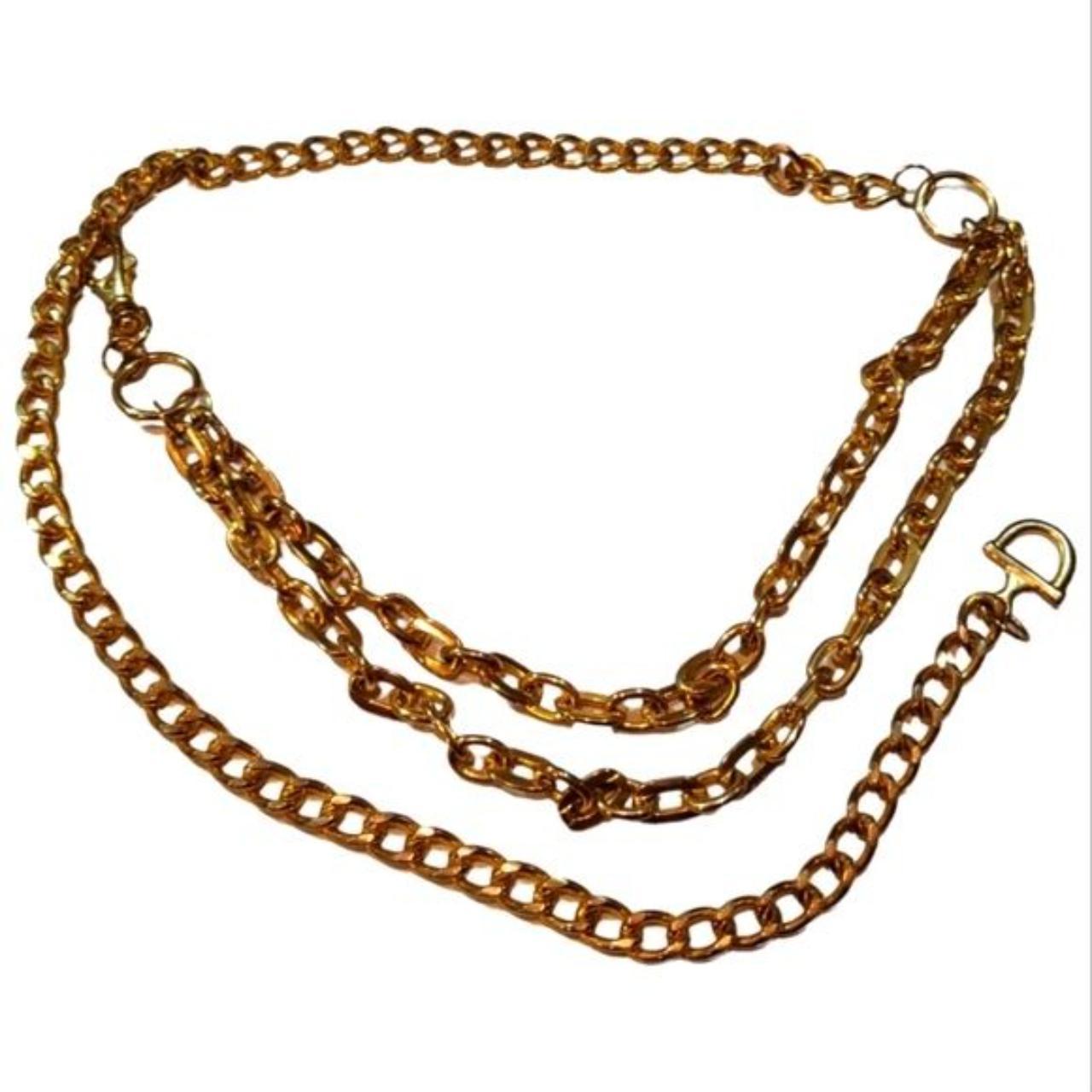 BELT GOLD TONE HEAVY WEIGHT CHAIN BELT GOOD... Depop