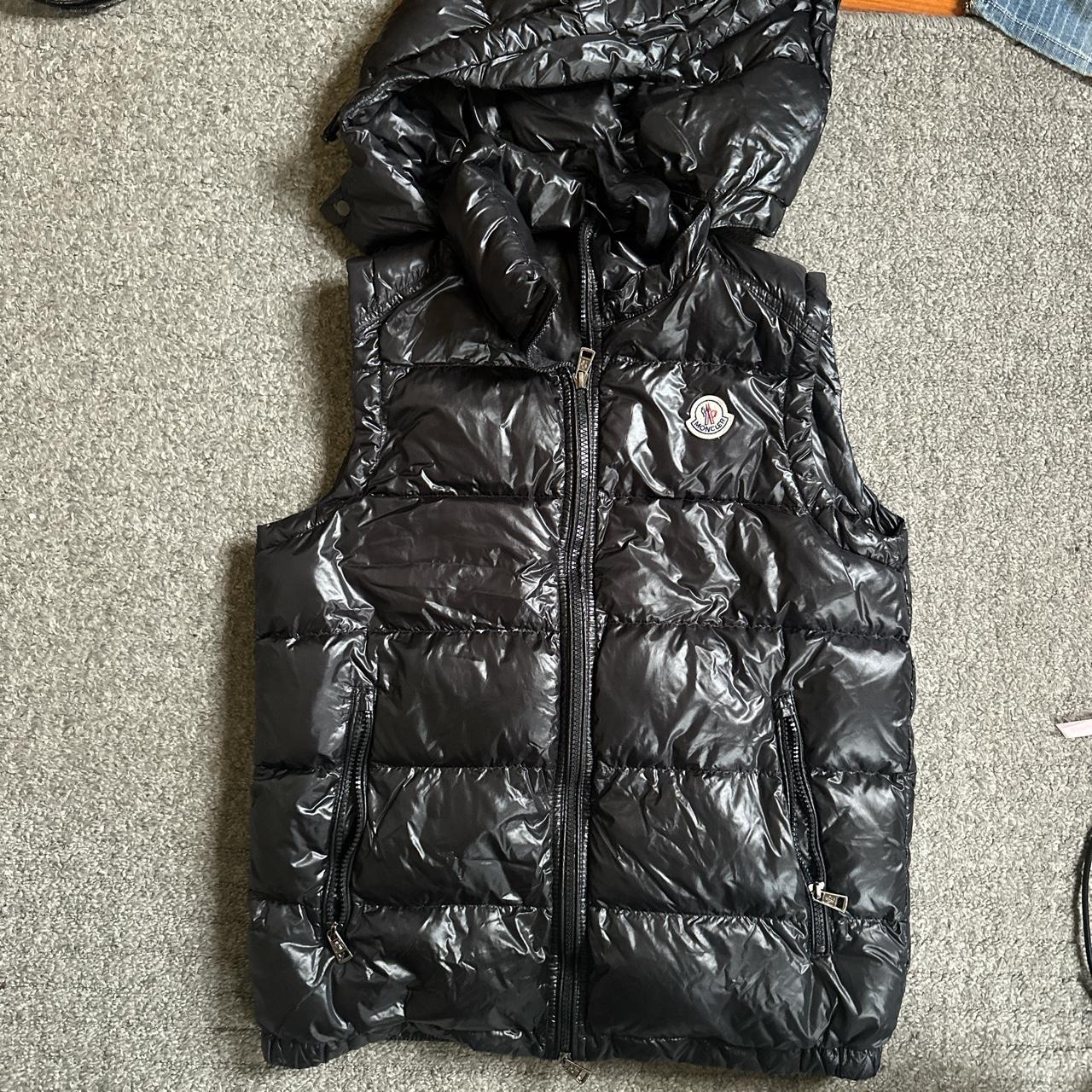 moncler vest with detachable hood ~size 0 ~1000+... - Depop