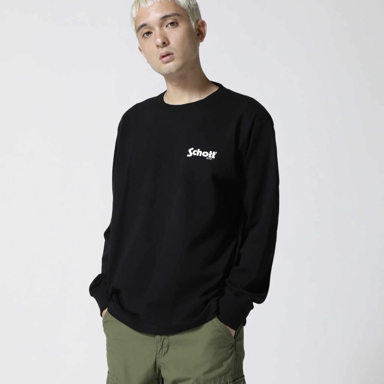 Schott Men's Black T-shirt (2)